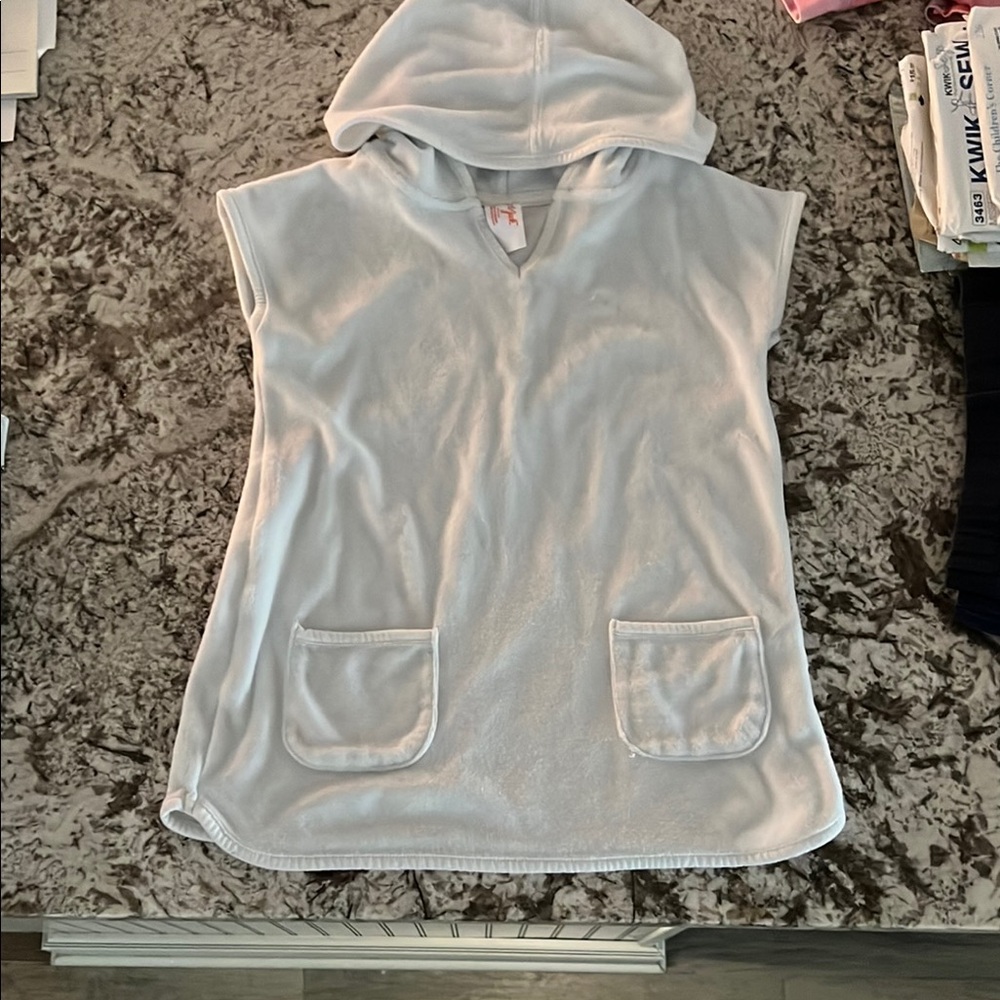 Cat & Jack Soft Blue Hooded Poncho